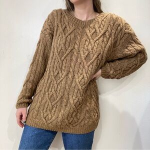 Vintage Silk Knit Brown Sweater